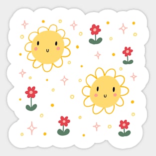 Shiny sun flower Sticker